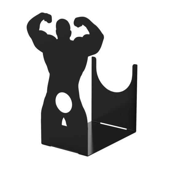 Muscular Man Wine Bottle Holder Black Metal Wine Display Stand Countertop Freestanding Wine Storage Rack Funny Adult Tabletop Centerpiece