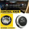 For BMW X6 X5 5/6 AC Climate Switch Control Knobs Rotary Buttons Black+Silver H