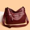 New Crossbody Bag for Women's Bag Soft Leather Texture Middle-aged and Elderly Mother-in-law Casual Bag Simple European and American Shoulder Bag