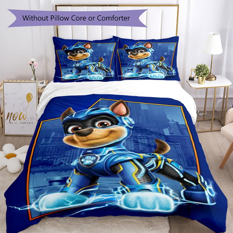 3pcs PAW Patrol Bedding Set Duvet Cover Closure Includes 1 Duvet Cover & 2 Pillowcases, Soft and Comfortable for All Seasons.