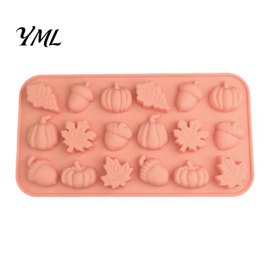 Kitchen Baking Supplies for Pastry DIY Pumpkin Leaf Maple Flower Silicone Mold, Candy Jelly Pudding Cake Flexible Molds Home Soap Candle Tray,