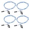 Uxcell 4pcs 50cm 2 Pin PC Power Switch Cable Momentary Push Button Switch Connector Cable Computer Power Reset Cable On/Off