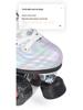 New In-Stock Double-Row Roller Skates with Laser Fabric, Adjustable Brake, and PU Flashing Wheels for Ice Rink.