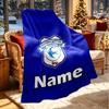 Custom Name Personalized Cardiff City FC Print Blanket, Home Decor, Bedroom, Sofa, Camping, Couch, Gifts for Birthday Christmas