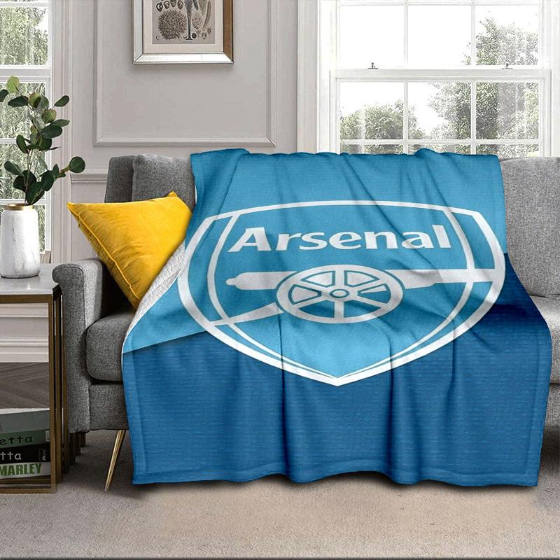 Arsenal Football Club Crest Portable Blanket/Soft Blanket Bedding Blanket Suitable for Travel Camping Living Rooms Offices Sofas Fan Gifts