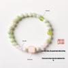Natural White Jade Green Grape Lotus Pod Double Circle Bracelet - Elegant Chinese Niche Beaded Jewelry
