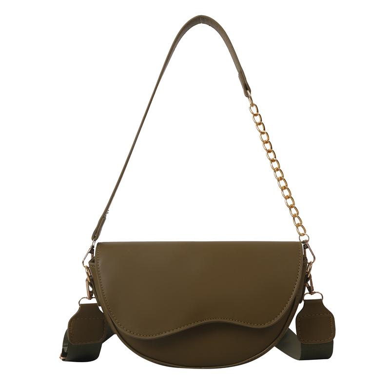Bag Fashion Saddle Bag Simple Texture Pu Women'S Bag Daily Commuter Shoulder Bag Crossbody Women'S Bag