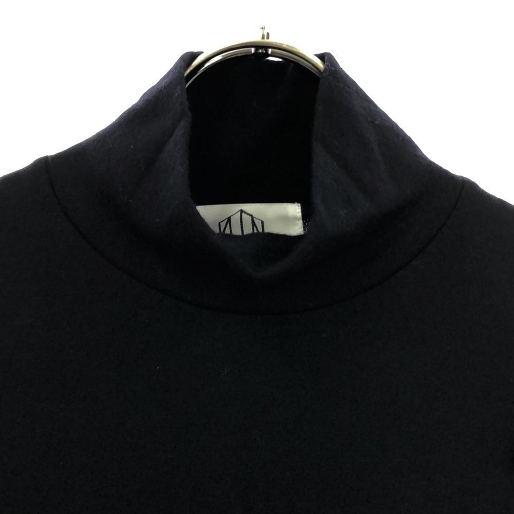 KUON шерсть Длинный рукав Высокая горловина Разрез S черный Наплечник пуловер Мужской Б/у