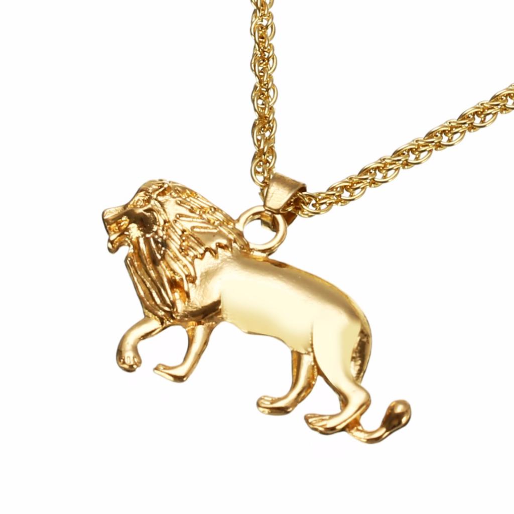 MAIJIABAO Кулон в виде льва на цепочке золотого цвета в стиле хип - хоп