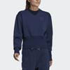 Adidas X Karlie Kloss Sweat Crew Color Block Pullover Women Sweatshirt Blue HB1435