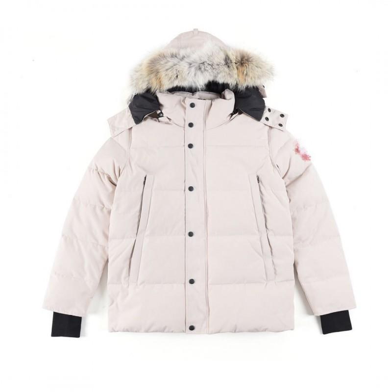 Mens Womens Thick Winter Down Jacket With Detachable Wolf Fur Collar - 85-90% Duck 700FP Windproof -30C