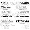 AAABV1 3D Car Styling Metal Rear Trunk Body Sticker For Skoda Octavia Kodiaq Superb Fabia Kamiq Yeti 4x4 Logo Auto Accessories