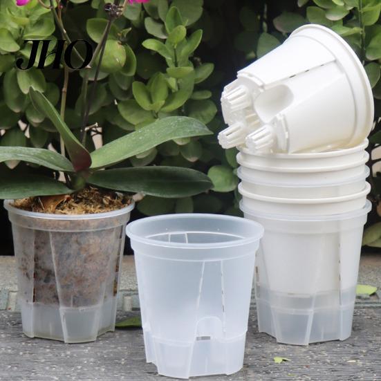 Downward Growth Pot Self Watering Flowerpot Breathable Transparent Plastic Planter for Phalaenopsis Plant Health Monitoring Control Automatic
