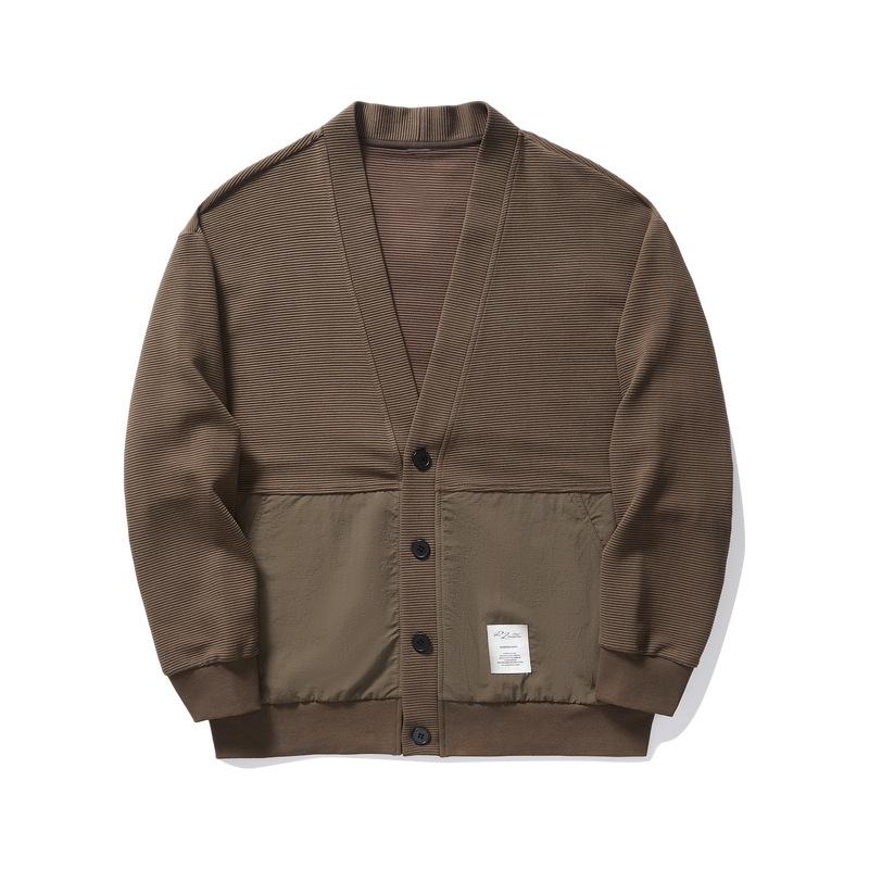 Весенний новый мужской простой свободный свитер с V-образным вырезом, кардиган, куртка