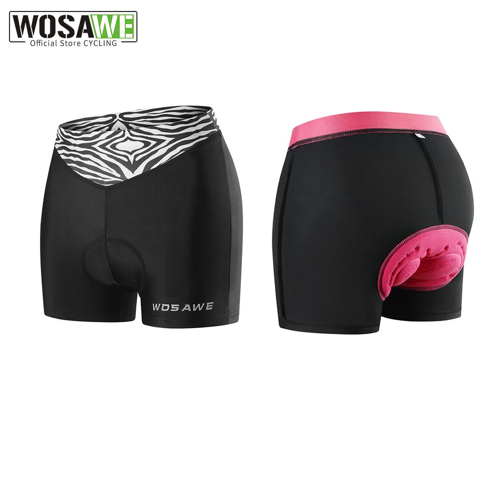 Велосипедные трусы WOSAWE Женские шорты для шоссейного велосипеда с гелевой подкладкой