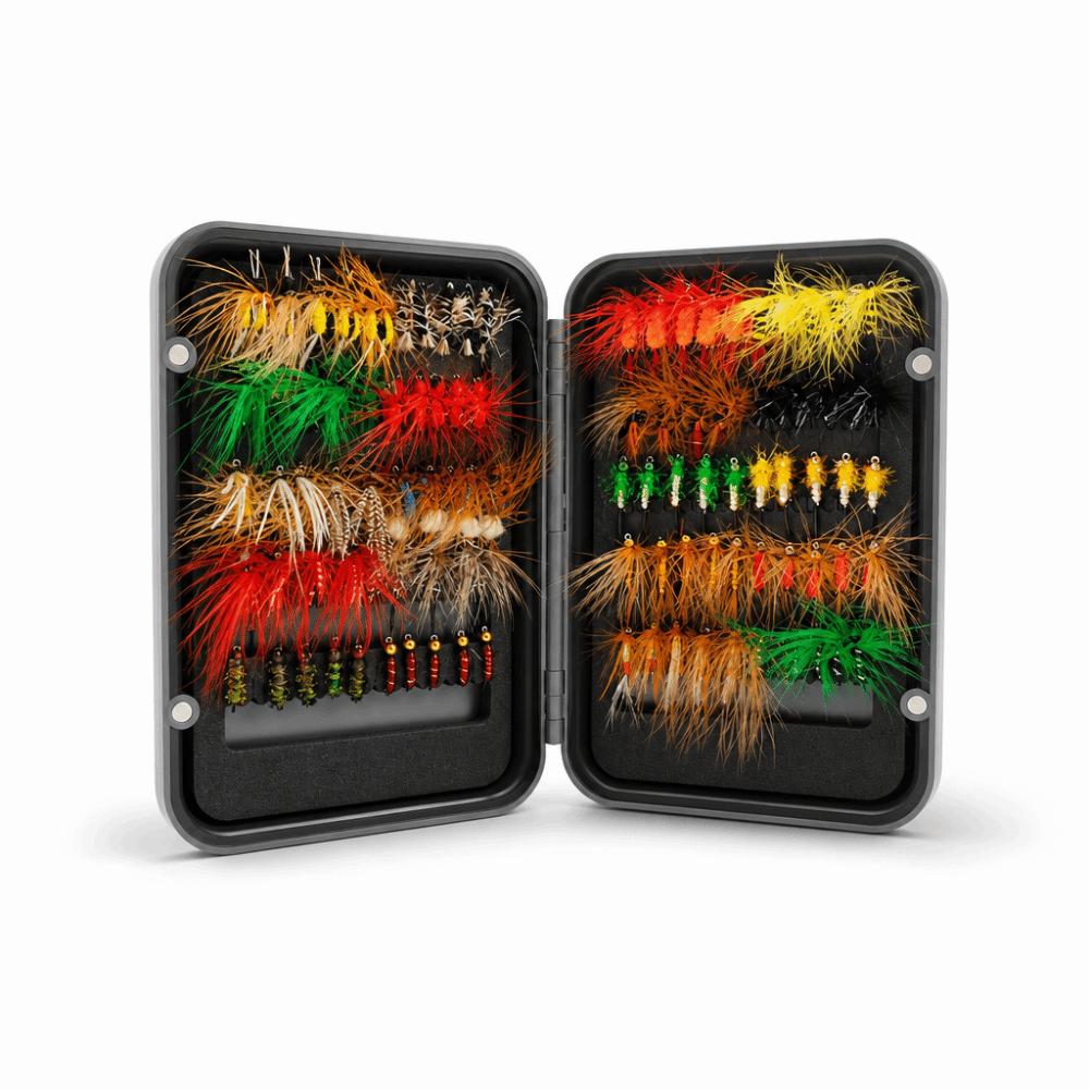100PCS Handmade Fly Fishing Kit Lightweight Fly Fishing Lures Fly Fishing Flies Kit Trout Fishing