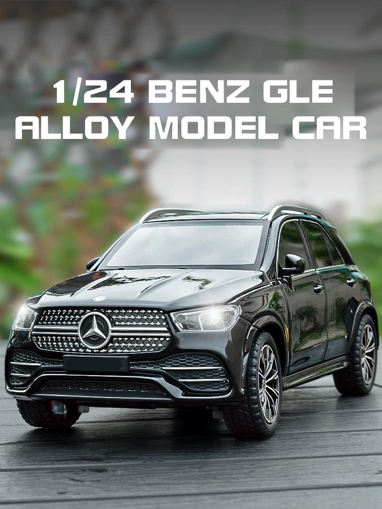 1/24 Benz GLE350 Внедорожник SUV Украшения для домашней коллекции Звук и свет Игрушка Миниатюры Сплав Металл Литой Модель автомобиля Игрушки для детей