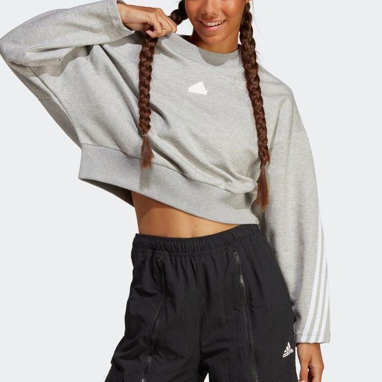 Adidas Sweatshirts Women's Gray Crew Neck Moderate Regular IB8496