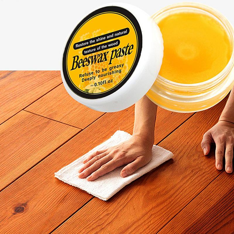 3g Пчелиный воск для ухода за деревянным полом Пчелиный воск для ухода за мебелью Полировка Водоотталкивающий и Предотвращающий растрескивание Осветляющий Для домашней мебели