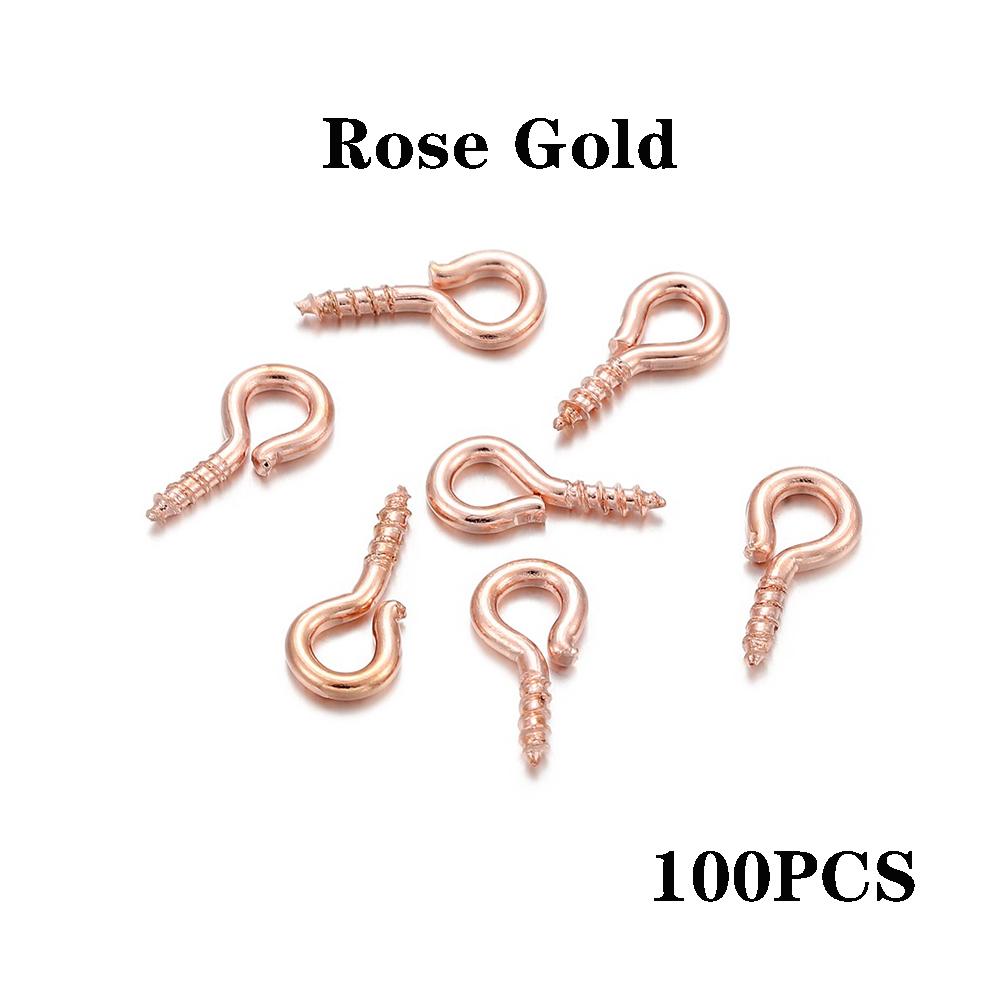 200pcs Small Tiny Mini Eye Pins Eyepins Hooks Eyelets Screw Threaded Clasps Hooks DIY For Jewelry Making Accessories Wholesale