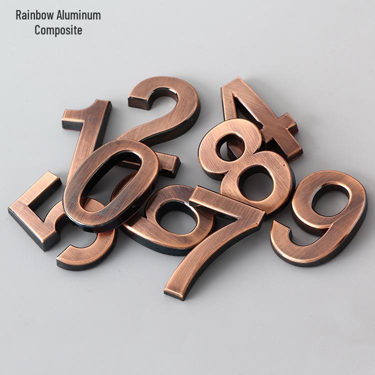 Antique Bronze 3D Number Sign for Doors (5cm) - Hotel Room or Home Header