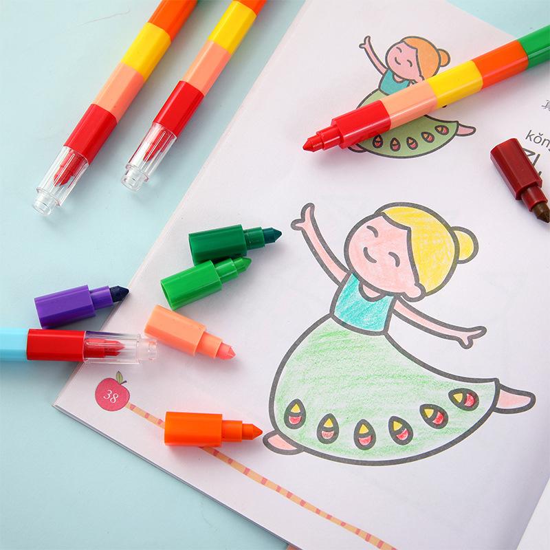 1 шт. 12 цветов восковой мелок креативные строительные блоки граффити ручки для рисования канцелярские товары студент для детей квадратный мелок масляная пастель