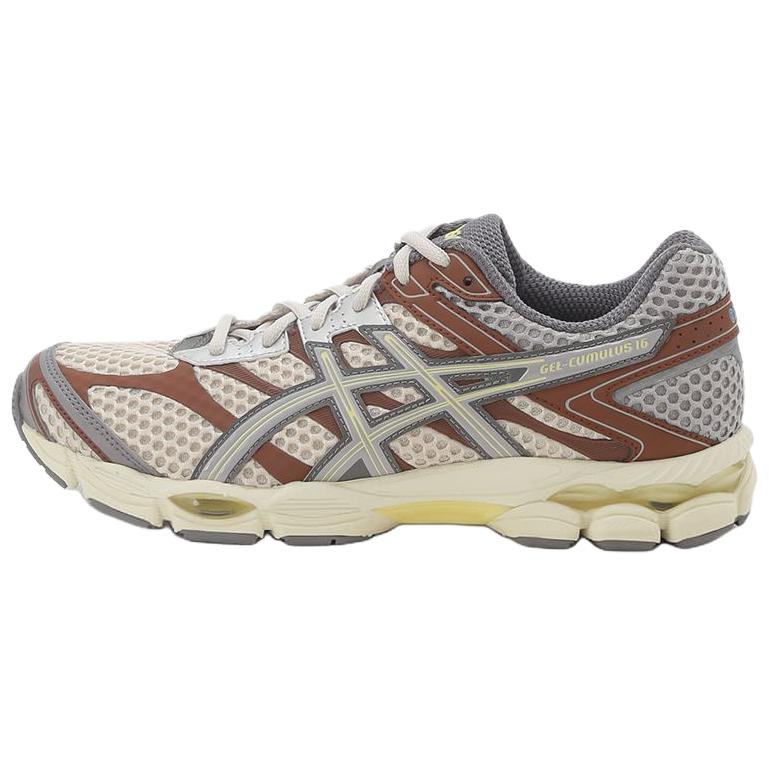 Emmi x ASICS Gel Cumulus 16 Дышащие и легкие беговые кроссовки Унисекс Бежевый Красный 1203A957-250