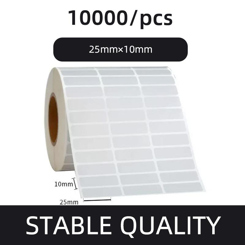 Этикетка со штрих-кодом из матового серебристого ПЭТ 20 30 40 50 60 70 80 90 100 Термотрансферная лента для принтера Наклейка