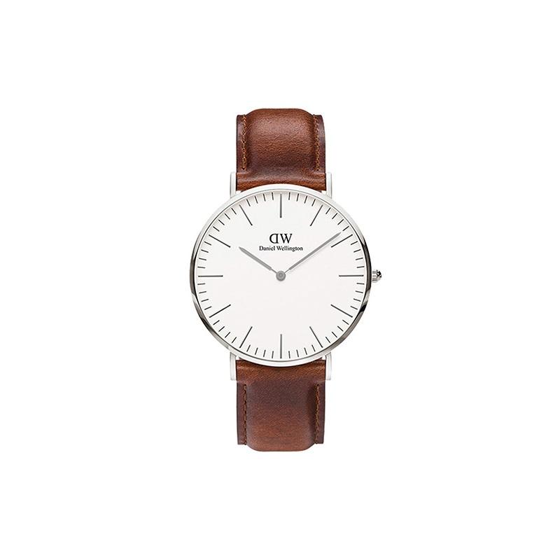 DANIEL WELLINGTON Мужские часы кварцевый механизм 40 мм белый циферблат мужские часы 30 метров водонепроницаемые европейские и американские часы DW00100021