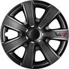 Jeu De 4 Enjoliveurs Vr 15'' Noir Look Carbone
