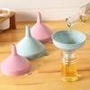 5 Pack Plastic Kitchen Funnel Liquid Funnel Oil Funnel for Filling Bottle with Oil Liquid Food Powder 2 Colors to Choose