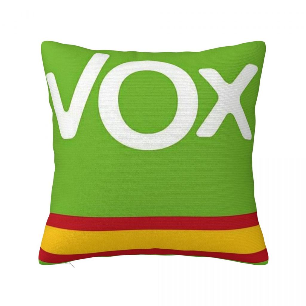 Espana Vox Logo Spain Political Party Spanish Square Pillowcase Cushion Cover Pillow Case Throw Pillow Cover for Home Bedroom