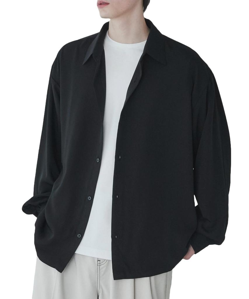 WEGO Spring Short Long Solid Oversized Loose Korean Summer Size Type B Black Men's Shirt, Sleeve/Long Sleeve, Thick, Big, Sleeve, T-Shirt, Color,