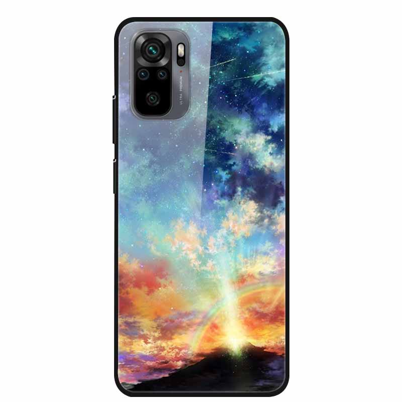 Закаленное Стекло Чехол для Redmi Note 10 Pro Чехол Жесткий Чехол для Xiaomi Redmi Note10 5G Чехол для Телефона Note10 Pro Fundas Бампер из ТПУ
