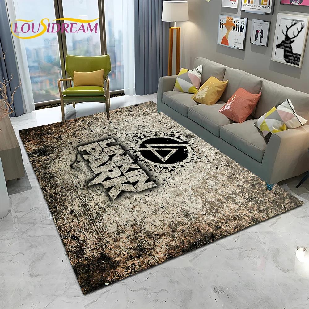 3D Ковер с Логотипом Ретро Рок-группы L-Linkin Park для Дома Гостиной Спальни Дивана Коврик для Прихожей Декор, Ковер для Детской Зоны Нескользящий Напольный Коврик