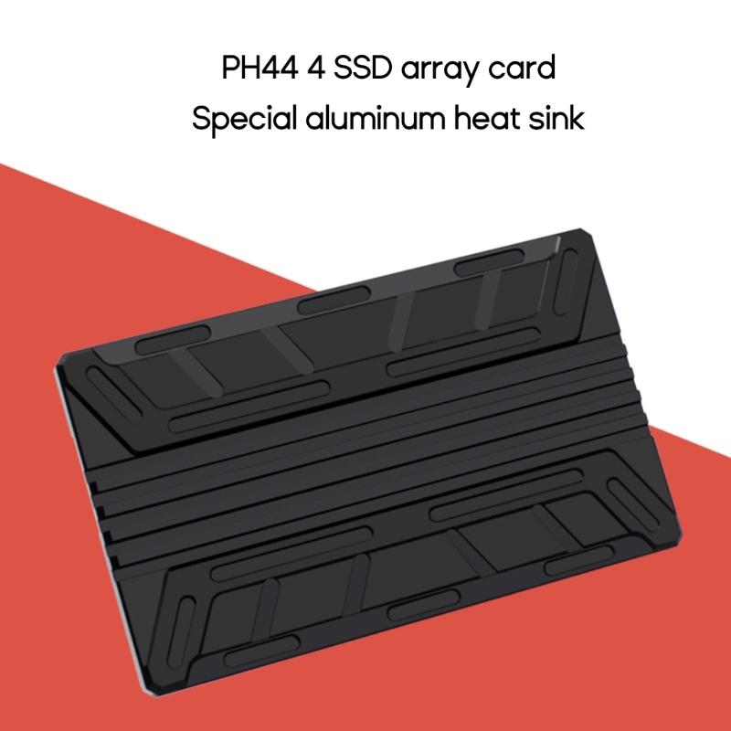Полностью алюминиевый радиатор для радиатора SSD для NVME M-KEY PCI-E 16 Array Pansion Card, металлическая охлаждающая подставка