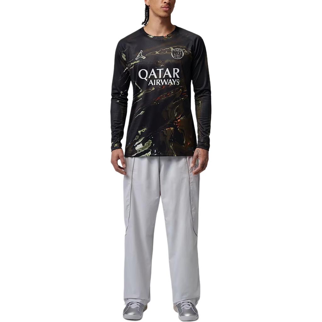 Футбольная форма Air Jordan PSG Paris Saint-Germain 2026 Stadium с длинным рукавом, реплика, 'Night Edition', мужская IB3146-011