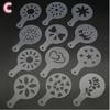 Формы для кофе, 16 шт., креативная пластиковая форма для гирлянды, необычная форма для кофейной пены, спрей, шаблон украшения