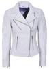 White Leather Lambskin Women Jacket Handmade Stylish Casual Motorcycle Fancy