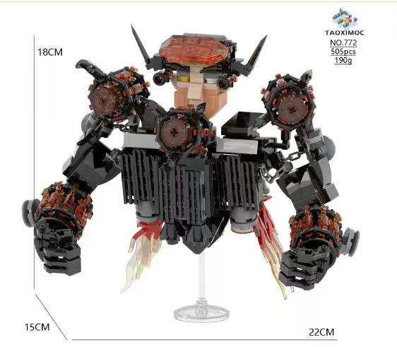Скибиди Туалет MOC Абстрактный Робот Строительные Блоки Совместимые С Титан Дрель Человек Модель Кирпичи Игрушки