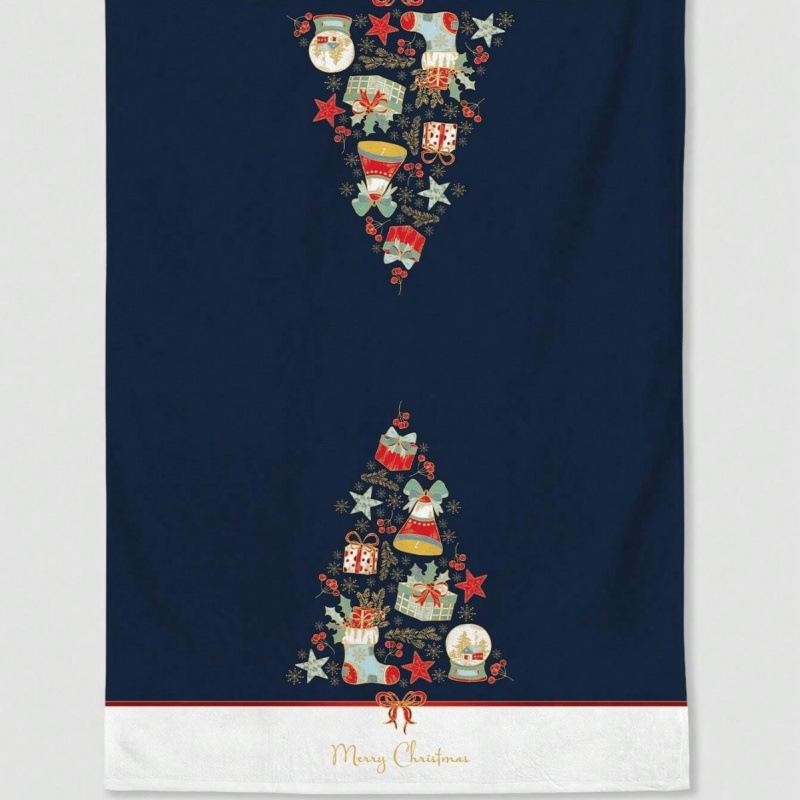 Christmas Printed Microfiber Dish Cloths, Creative Kitchen Table Cleaning Towels Christmas Home Decor