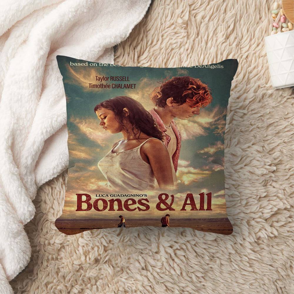 Bones And All Film Cushion Cover Car Throw Pillow Case For Sofa Car Christmas Gift 40X40Cm 45X45Cm