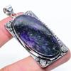 Natural Russian Charoite Gemstone 925 Sterling Silver Gift Pendant 2.64" y6H14