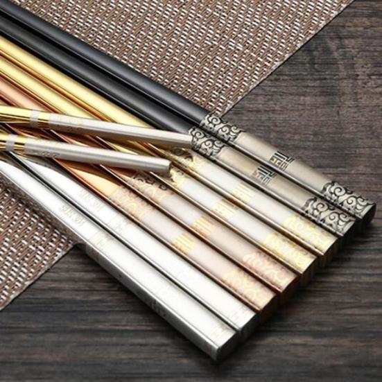 Excellent Non-slip Pick Up Comfortable Grip Chinese Style Food Chopsticks Daily Use Family Chopsticks