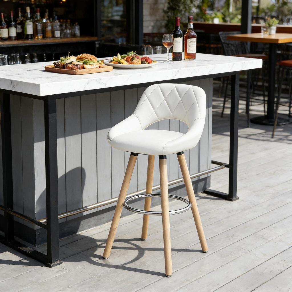 Comfortable Bar Stool, Multifunctional Chair, Backrest for Dining Chairs, for Kitchens, Bars, Jewelry Stores (Only One Bar Stool Included)
