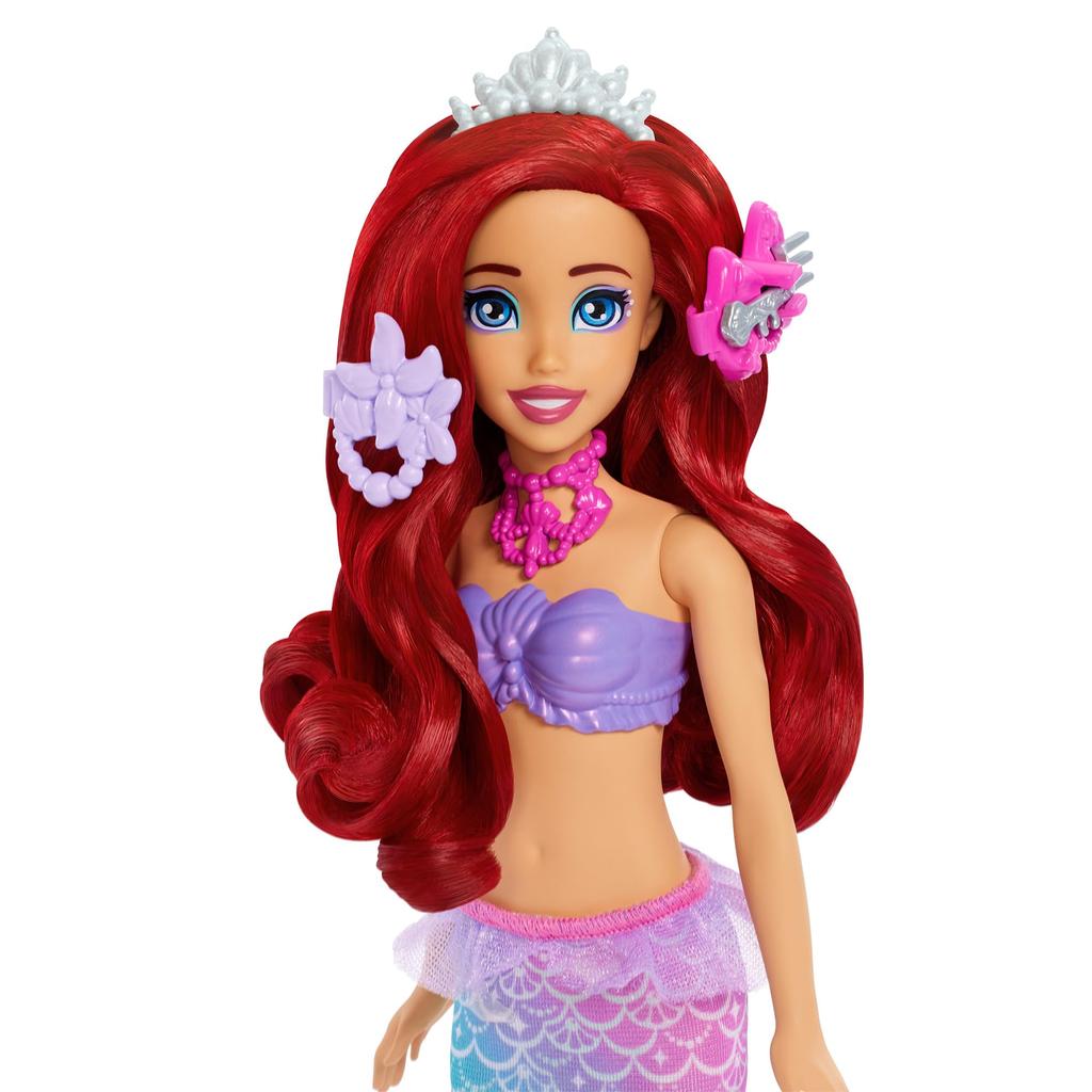 Princess Ariel Shinjuga Sparkling Dresser Dress Up Play Comes with 1 Playset Doll Ages 3 and Up Purple JBF86 Disney/Disney Pop! Doll/House