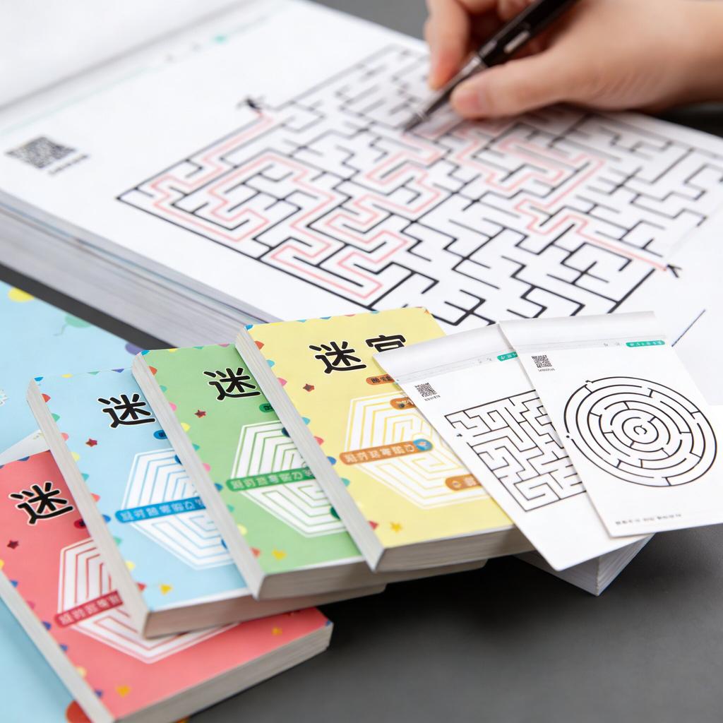 1/4Pcs Leveled Maze Challenge Book 64 Pages Kids Concentration Attention Training Intellectual Development Educational Gifts Toy