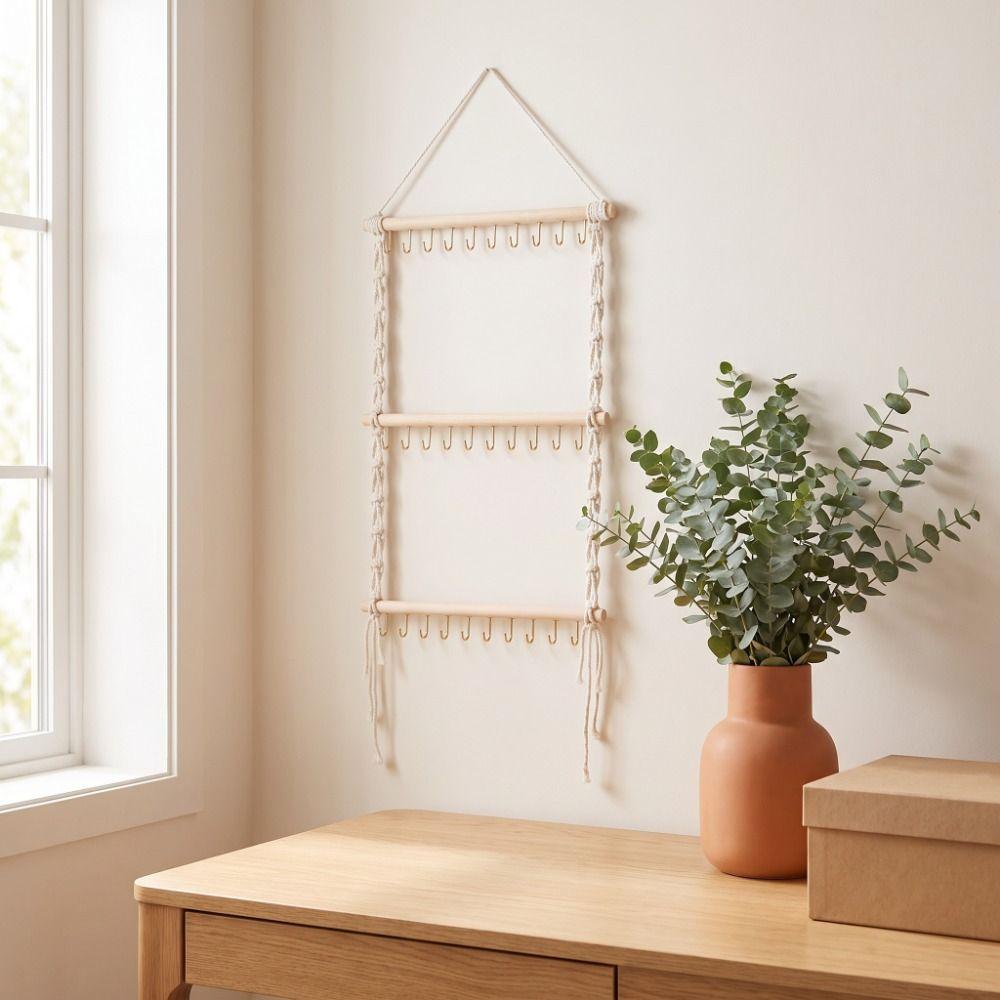 Space Saving Hanging Storage Rack Handmade Wall Organizer Home Decor Wall Mounted Hook Home