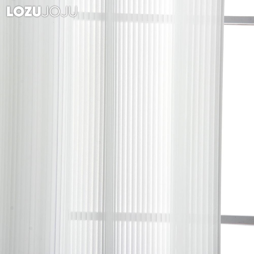1 шт. LOZUJOJU ткань обновление однотонный полосатый белый тюль занавес теплый прозрачный для спальни гостиная украшение окна дома