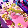 Princess Peach Toadstool Print Rug, Washable Floor Carpet, For Entryway Dorm Laundry Room Office Study, Home Decor Birthday Christmas Gift